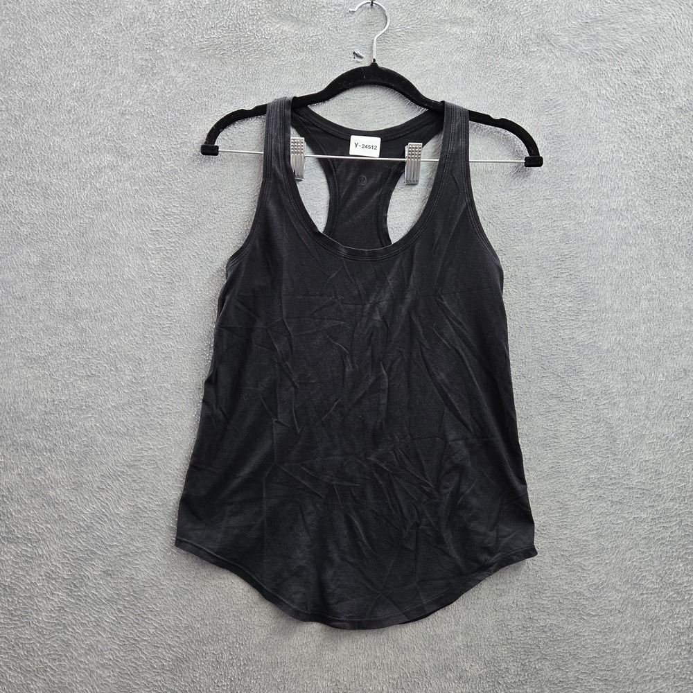 Lululemon‎ Women Love Tank Top 2 Black Activewear Scoop Neck Pullover